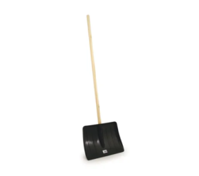 Snow Shovel, Black, Wooden Handled