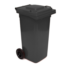 Wheelie Bin, Black, 140L